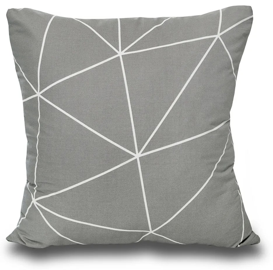 Kvalitex Obliečka na vankúš Nordic Grid sivá, 50 x 50 cm, 50 x 50 cm