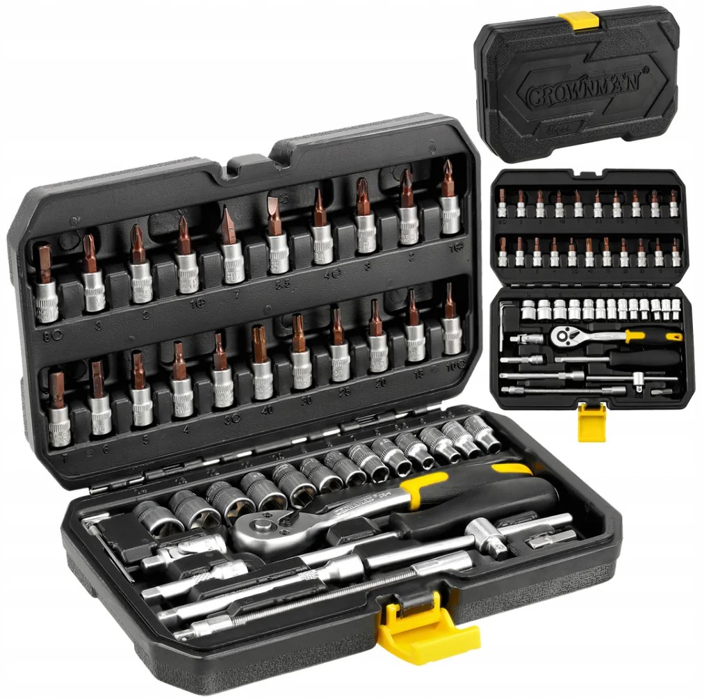 CROWNMAN Box na náradie pre nástrčné kľúče, 46 kusov