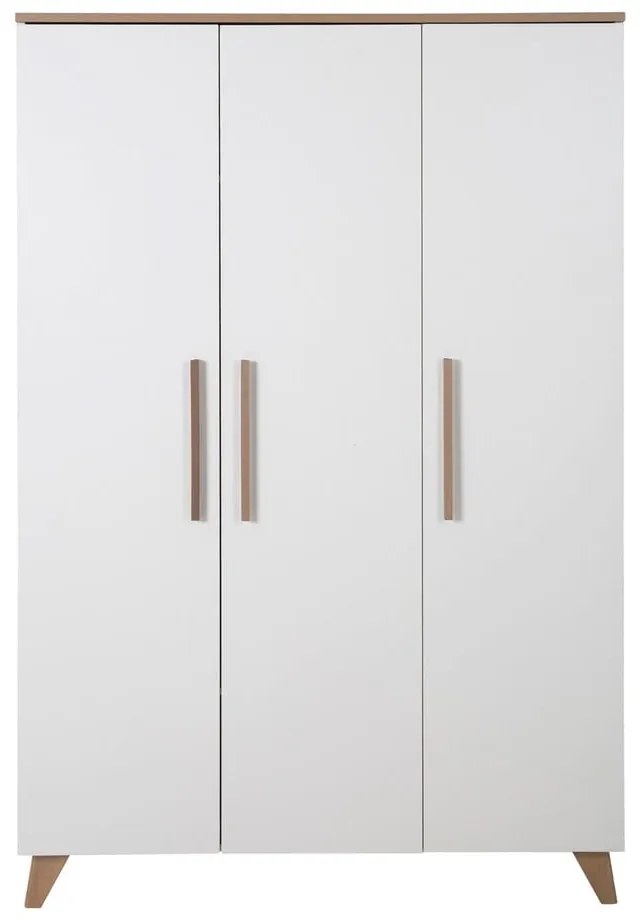 Biela detská šatníková skriňa 118x190 cm – Roba