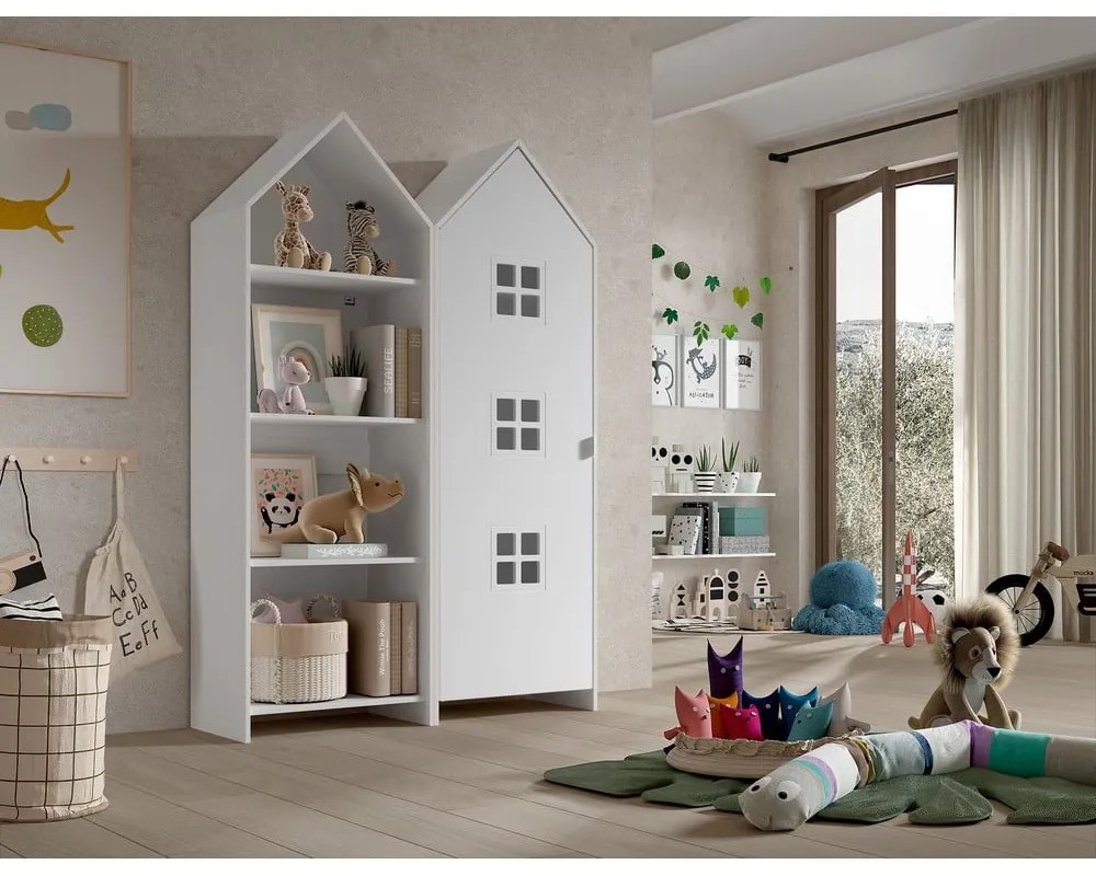 Biela otvorená detská šatníková skriňa 115x171,5 cm CASAMI BRUGES – Vipack