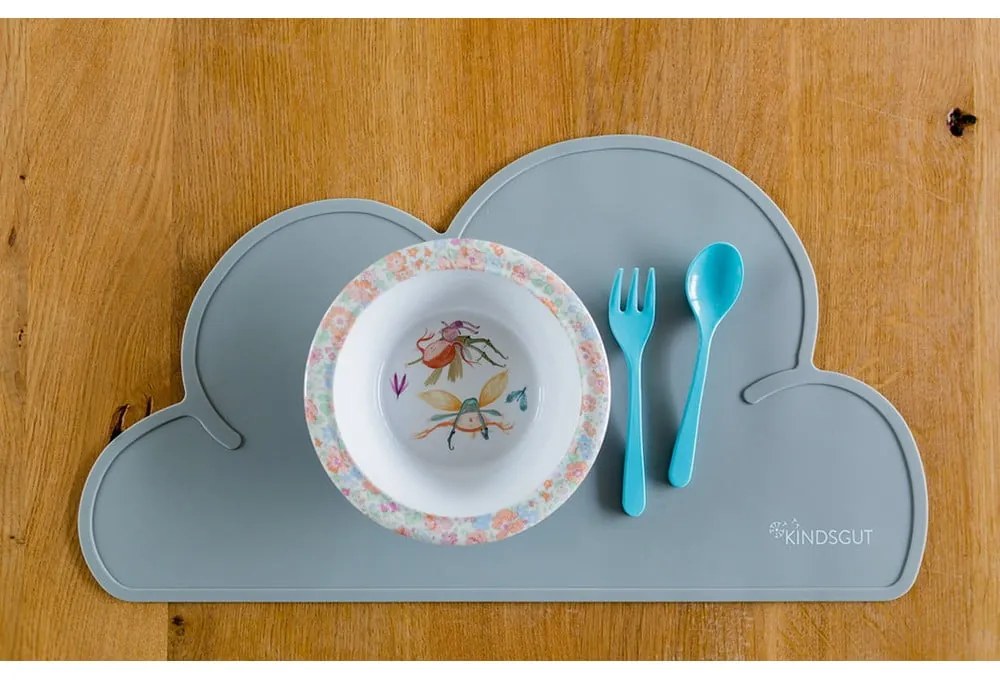 Tmavosivé silikónové prestieranie Kindsgut Cloud, 49 x 27 cm