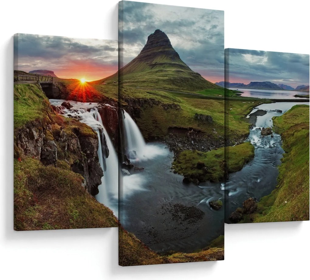 Obraz - Kirkjufell pri západe slnka (90x60 cm)