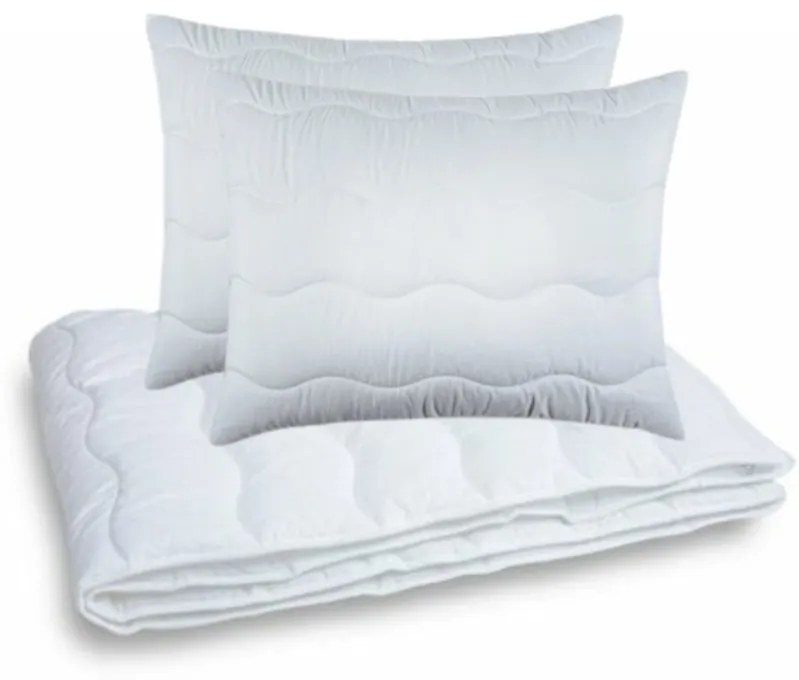 Letný set Medical – biely paplón 140x200 cm + vankúš 70x90 cm, antialergický, prateľný na 90 °C Veľkosť: 100x135/40x60 cm