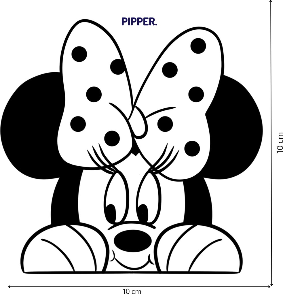 10x10cm Minnie - nálepka nad vypínač