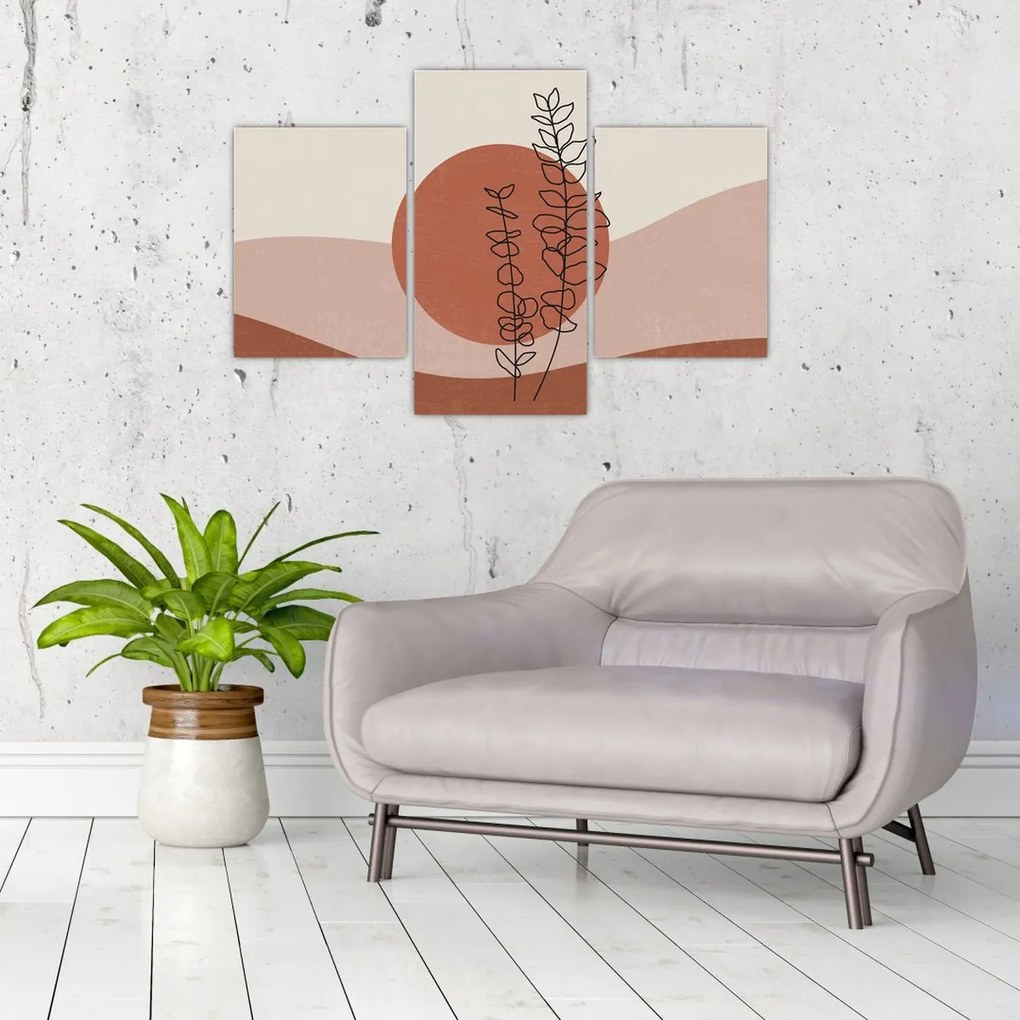 Obraz - Boho listy N⁰1 (90x60 cm)