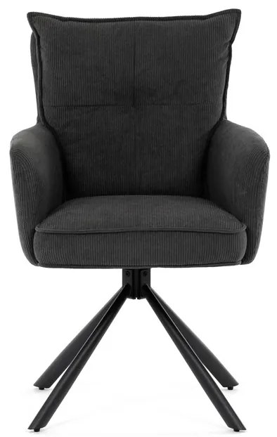 Autronic BONTEC Jedálenská stolička, sivá, menčestrová látka, HC-X1128 GREY2 Farba: Šedá