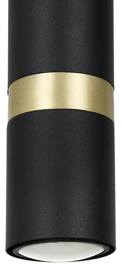 Závesné svietidlo Joker, 1x zlaté/čierne kovové tienidlo, b