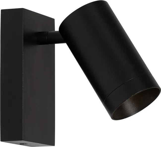 Inteligentné nástenné svietidlo čierne nastaviteľné s vypínačom vrátane Wifi GU10 50mm - Jeana Luxe