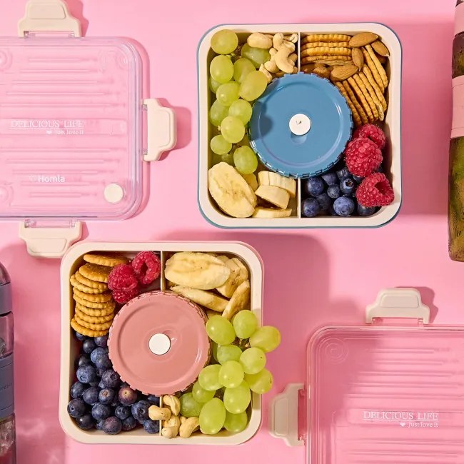 Obedový box POPPIE ružový 896038