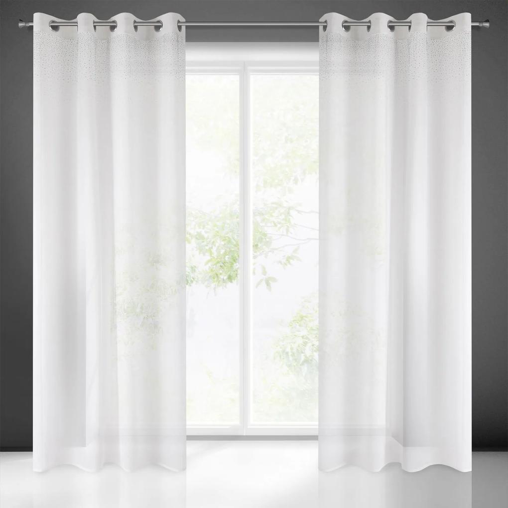 Gario Hotová záclona MADLEN 140 x 250 cm - Na krúžkoch Farba: Biela