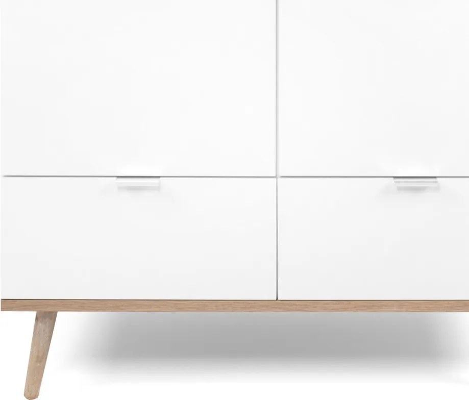 Šatníková skriňa Göteborg, biela/dub sonoma