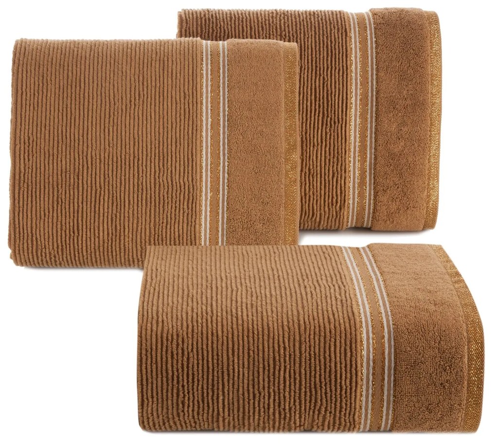 BAVLNENÝ UTERÁK FILON 70X140 CM HNEDÁ