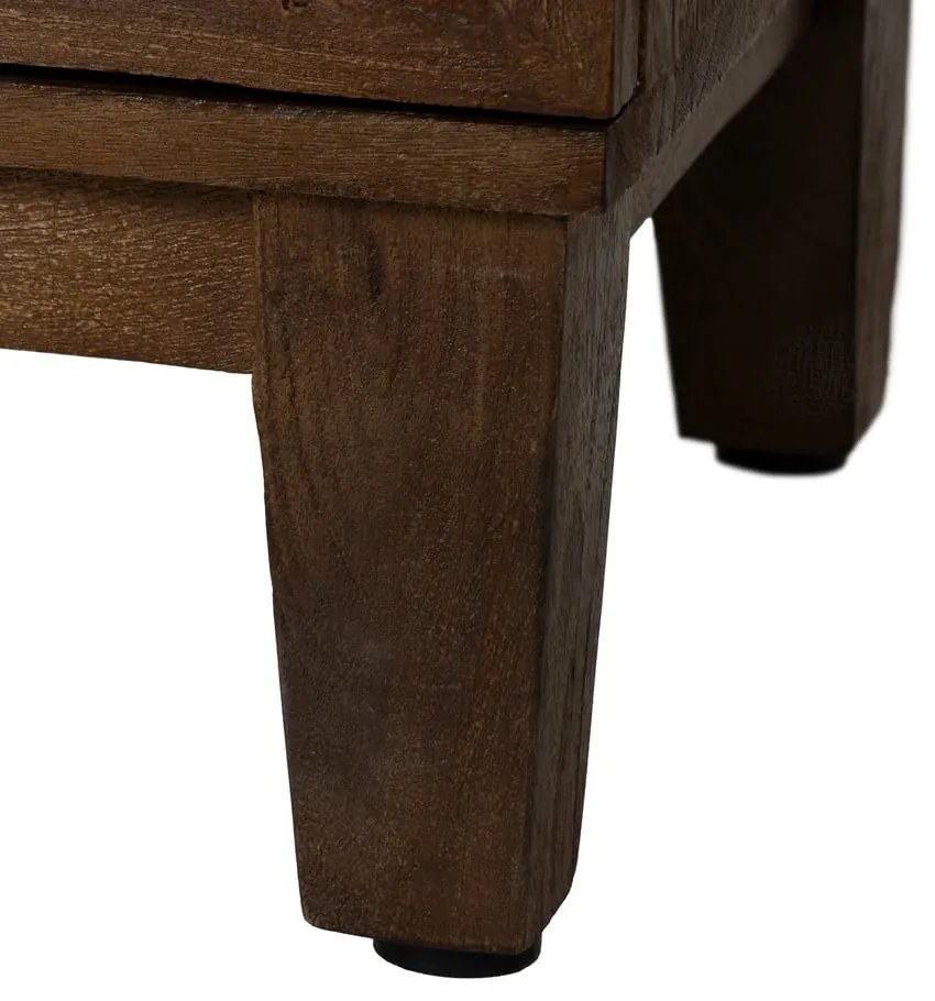 Hnedá vitrína z mangového dreva 80x140x40 cm Ravi – Ixia