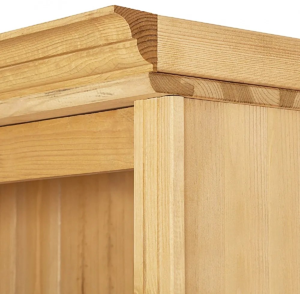 Knižnica z borovicového dreva v prírodnej farbe 74x223x37 cm Anita – Støraa