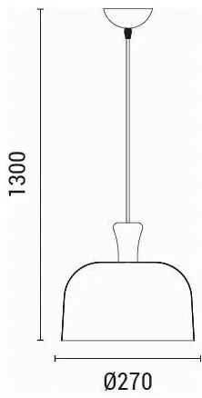 Luster na lanku 1xE27/15W/230V biela pr. 27 cm