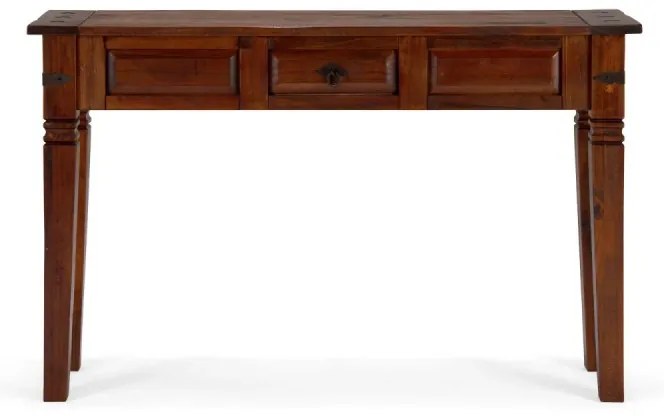 furniture-nabytek.cz - Masívny toaletný stolík Catana z borovicového dreva, hnedý, lakovaný – 120×35×76 cm