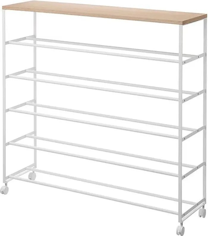 Biely kovový stojan na topánky 90,5x87x26 cm Tower – YAMAZAKI