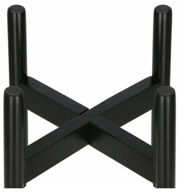 SPRINGOS Drevený stojan na kvety 30 cm, čierny SPRINGOS FLO