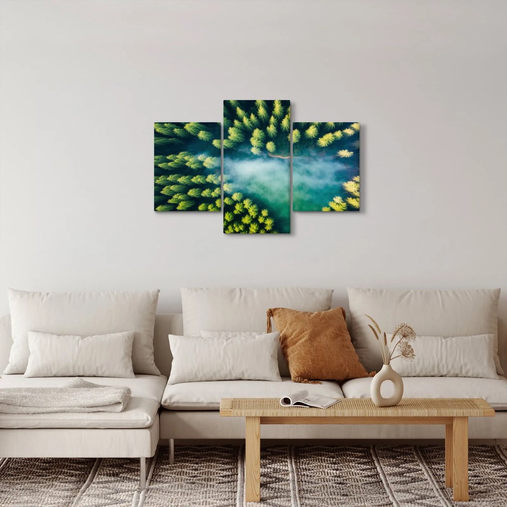 Obraz - Hmlou zahalený les (90x60 cm)