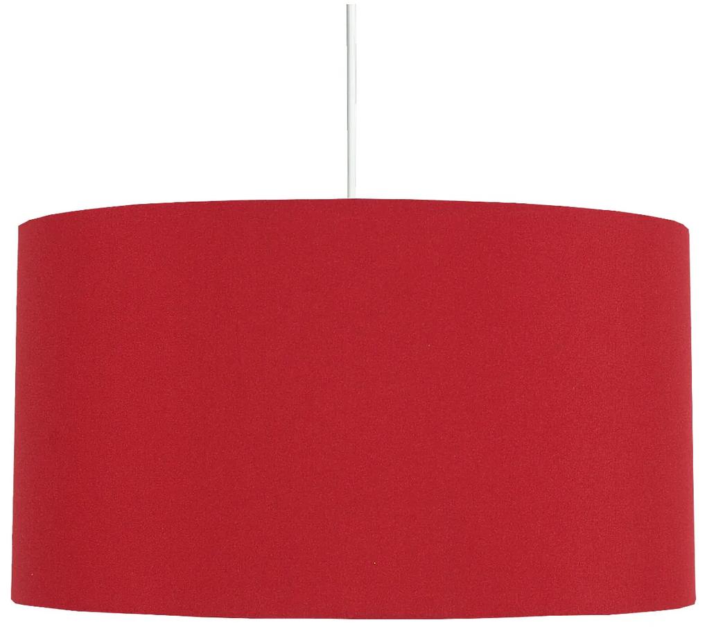 CLX Závesné moderné osvetlenie MILAZZO, 1xE27, 60W, 40cm, okrúhle, červené