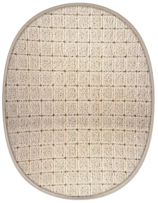 Vopi koberce Kusový koberec Udinese béžový ovál - 57x120 cm