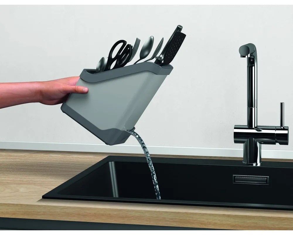 Čierny stojan na príbory Metaltex Keep-Tex