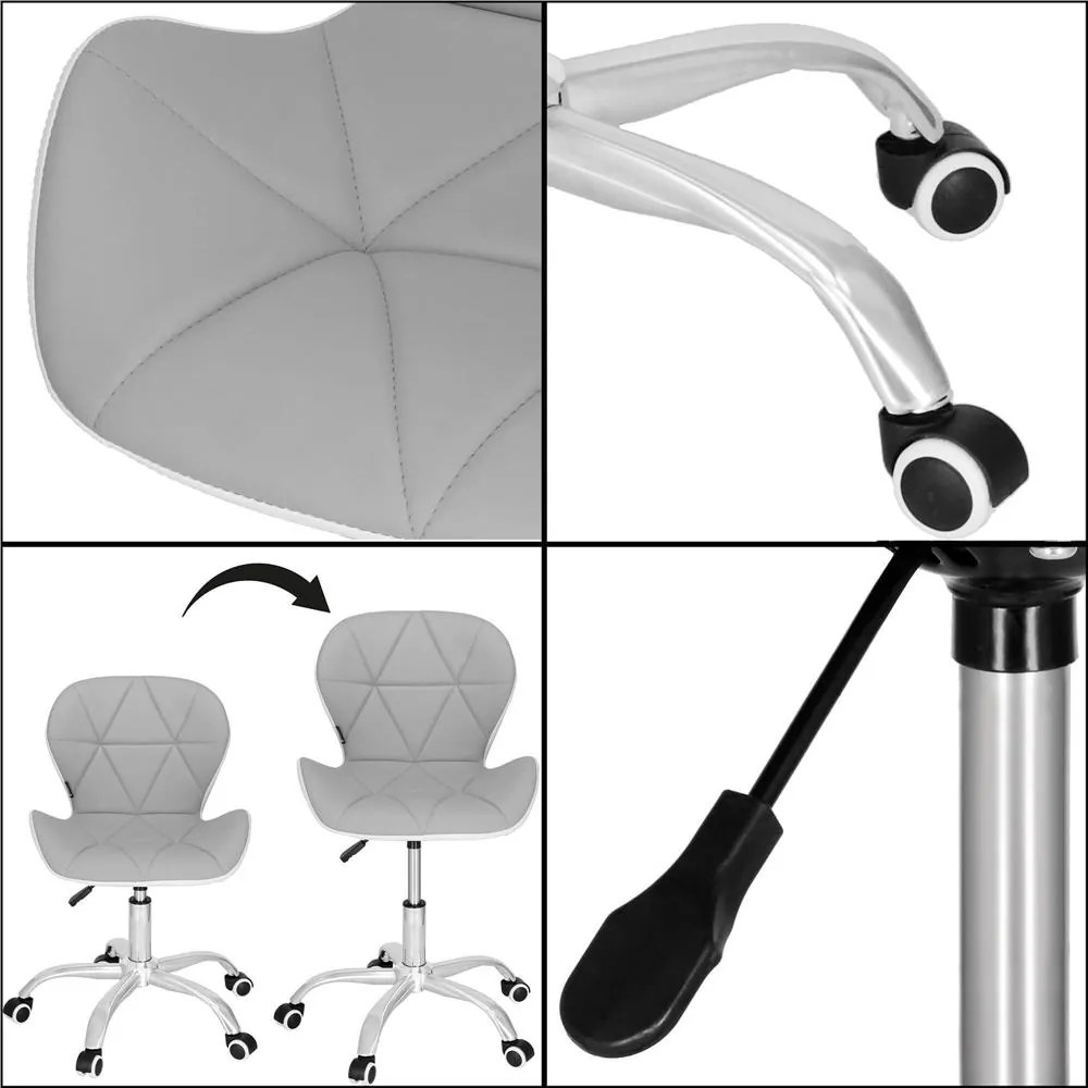 Springos kancelárska stolička – otočná stolička na kolieskach pre prácu a štúdium Farba: sivá