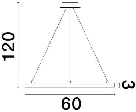 LED luster Empatia C 60 zlaté