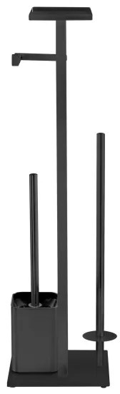 WENKO 71558800 - WC súprava DEBAR 21x70,5 cm nerez/čierna