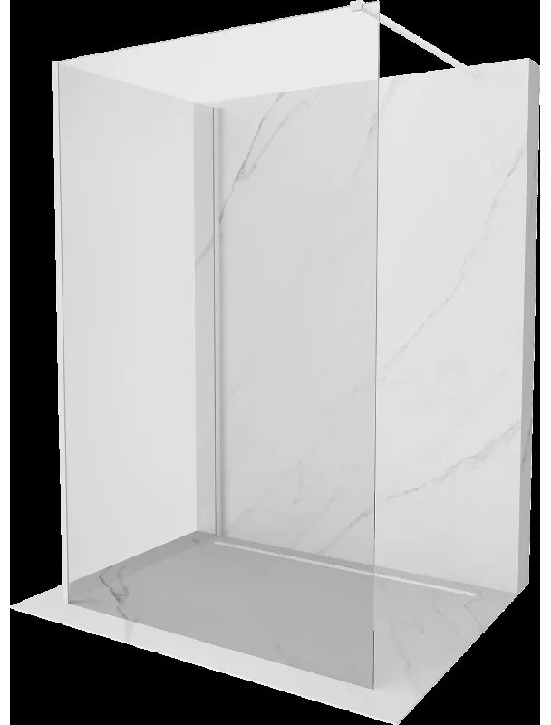 Mexen Kioto sprchová zástena Walk-in 130 x 105 cm, transparentná, biela - 800-130-212-20-00-105