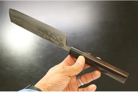 nůž Nakiri 165mm Kanetsune Blue Steel "Zen-Bokashi"-series