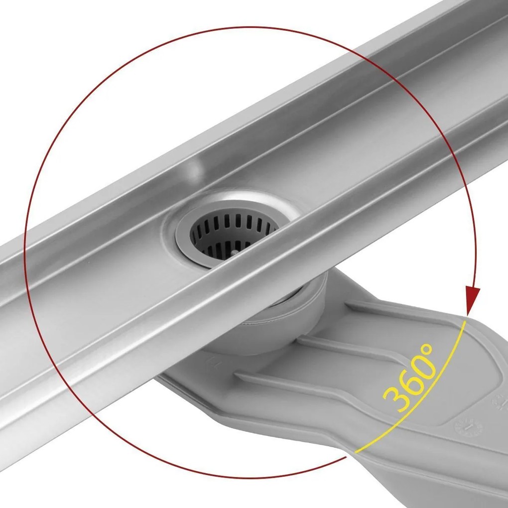 Rea NEOX Superflow, odtokový sprchový žľab 90 cm, brúsená oceľ, REA-G2708