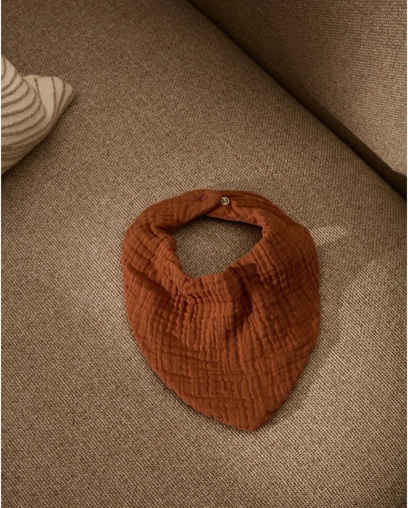 Krémové/v terakotovej farbe bavlnené podbradníky v súprave 2 ks Olna – Kave Home