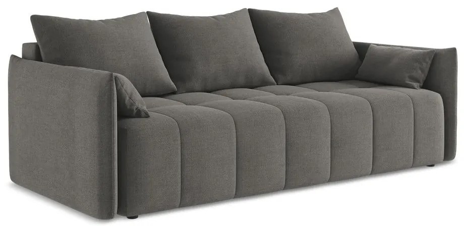 Tmavosivá rozkladacia/s úložným priestorom pohovka 225 cm Moku – Makamii