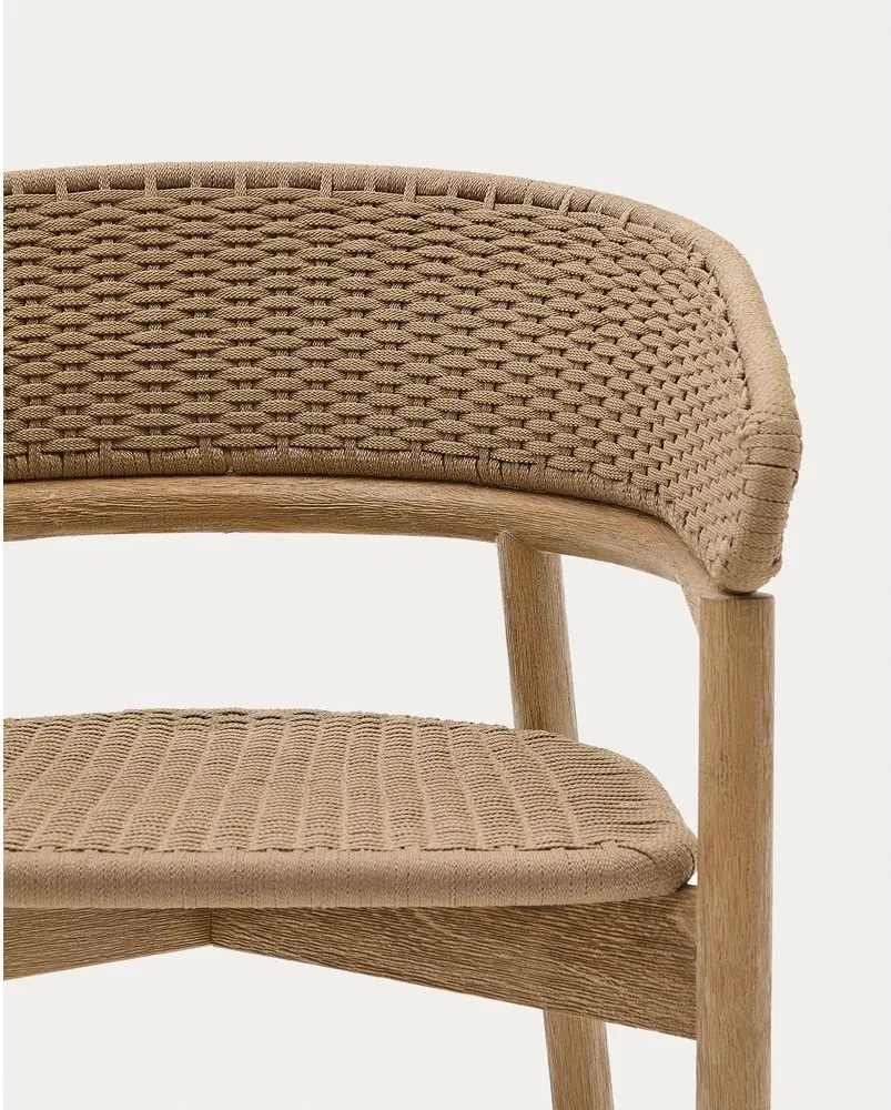 Drevená záhradná stolička v prírodnej farbe Arinella – Kave Home