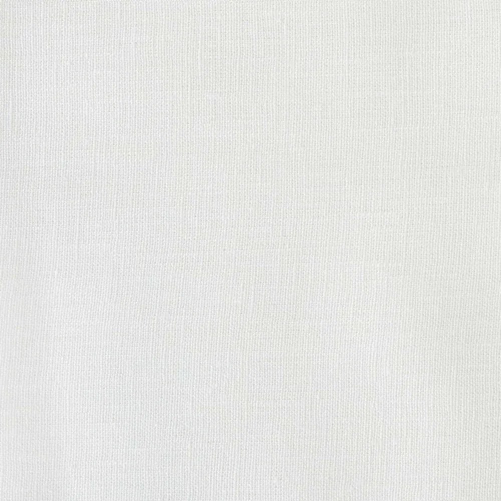 Biela ľanová obliečka na vankúš s riaseným lemom Linen Tales, 50 x 60 cm