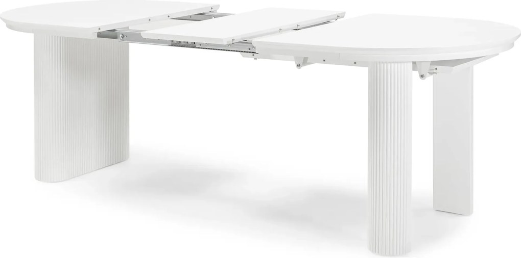 Jedálenský rozkladací stôl Audrey 160/240 cm biely