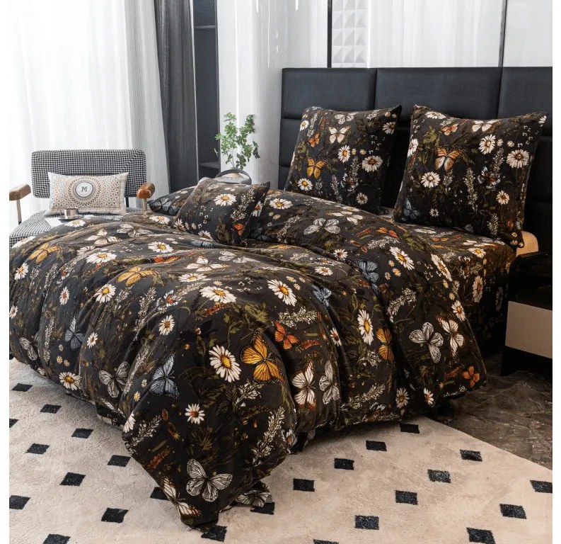 Mikroplyšové obliečky MEADOW BUTTERFLY farebné Rozmer obliečky: 70 x 90 cm | 140 x 200 cm