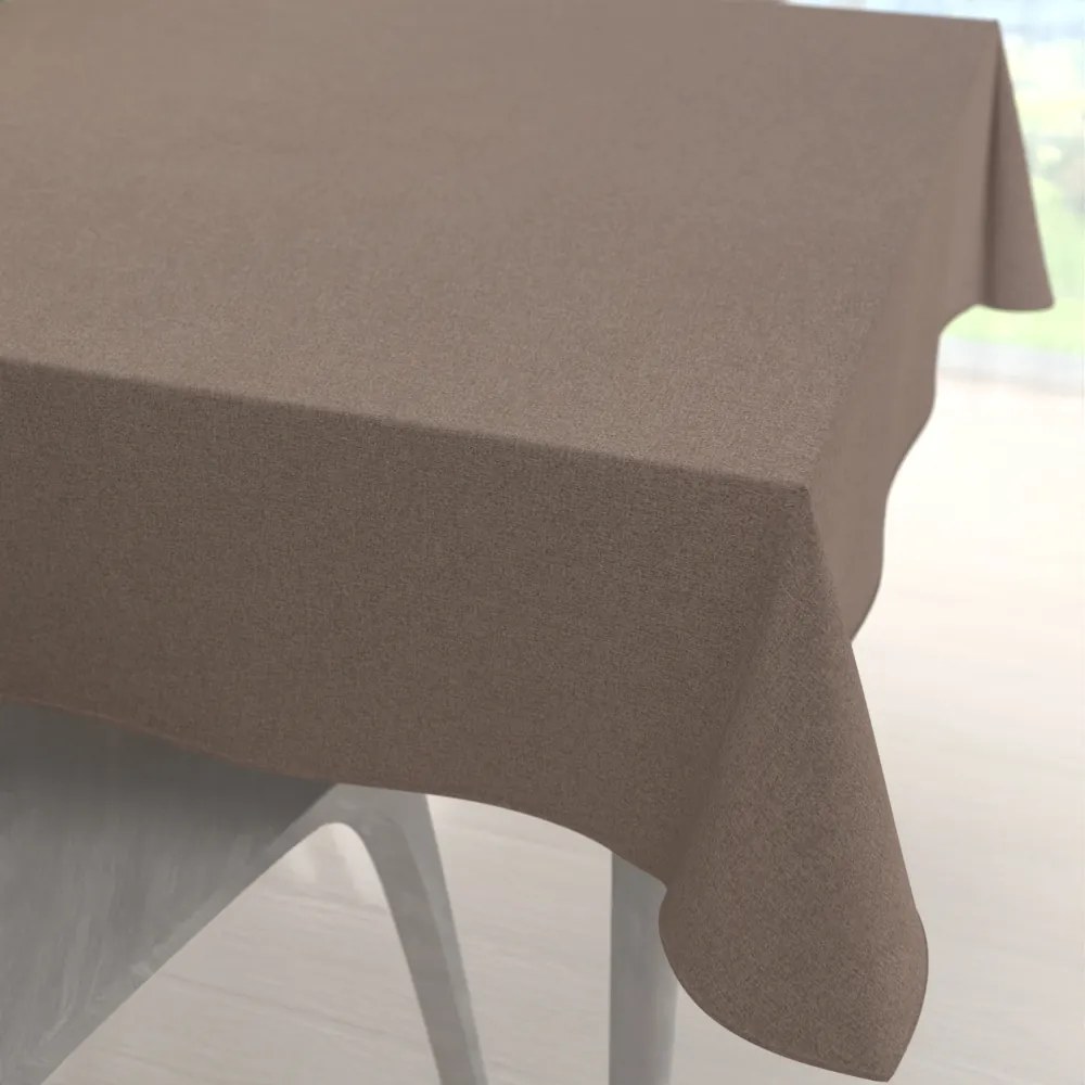 Biante Veľký dekoračný štvorcový obrus BKR-502 Svetlo hnedý režný 230x230 cm
