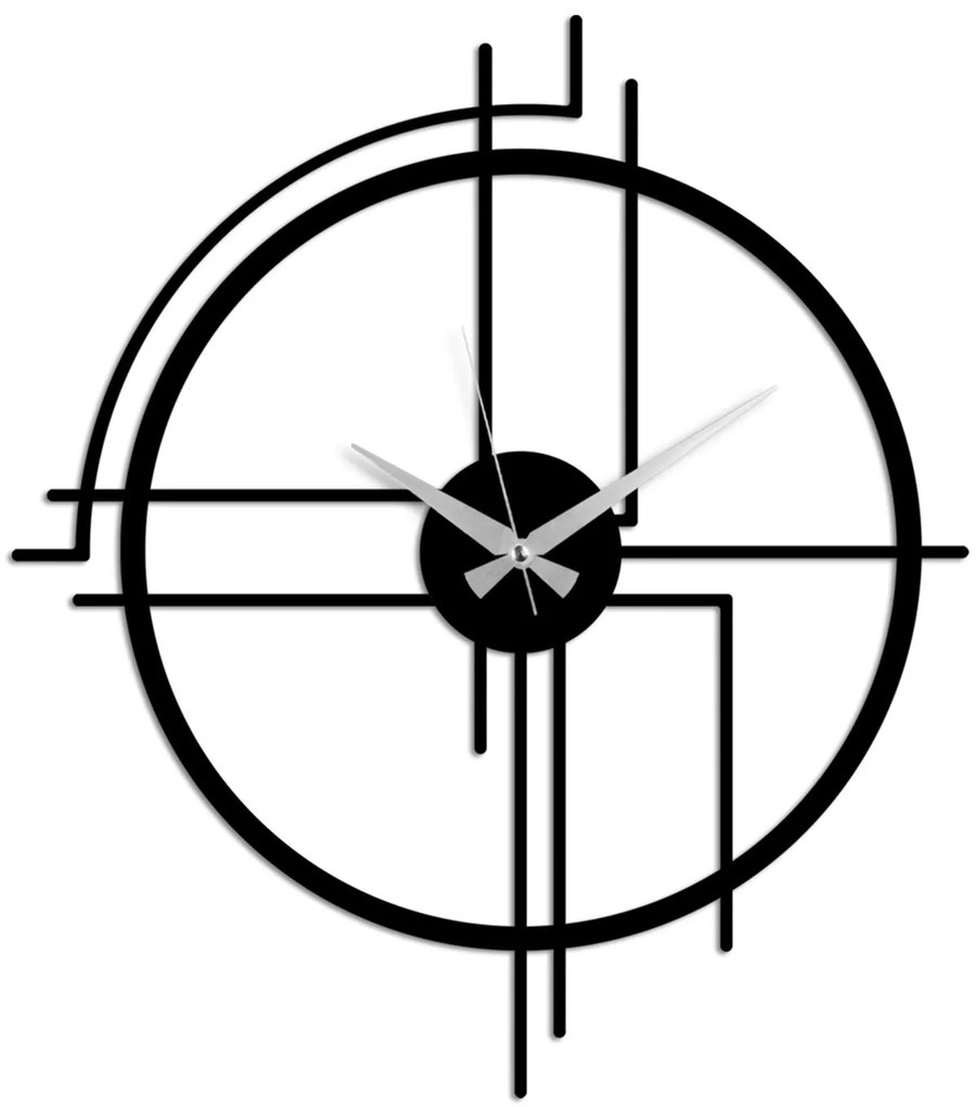 Nástenné kovové hodiny Minimal čierne