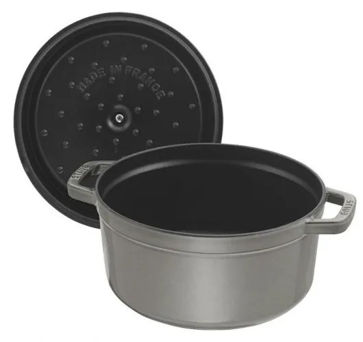 Staub Cocotte okrúhly hrniec 14 cm/0,8 l sivý, 1101418