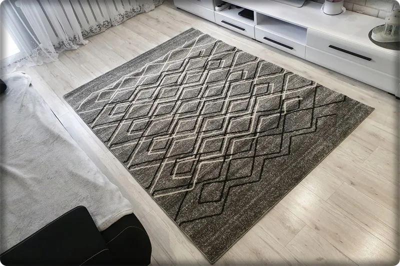 Dekorstudio Moderný koberec RIO vzor 166 sivý Rozmer koberca: 180x260cm