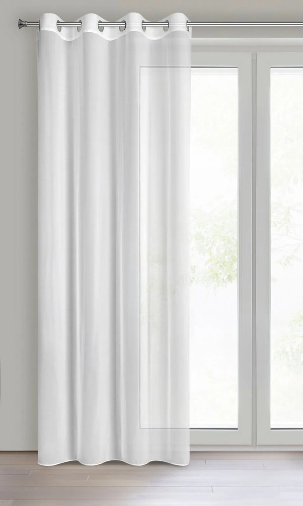 ZÁCLONA NA KRÚŽKOCH DALIA 140X250 CM BIELA