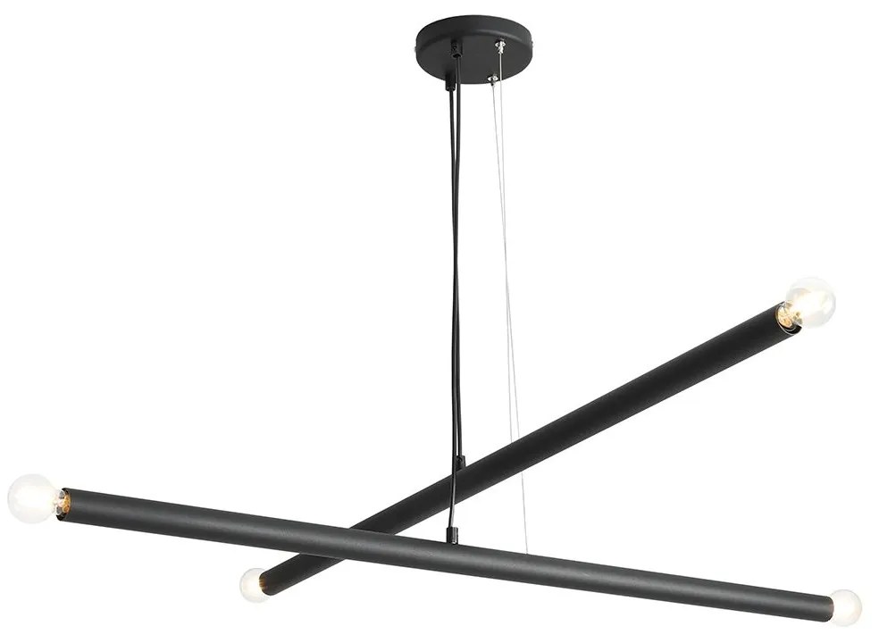 TUBO 4 | Dizajnová závesná lampa Farba: Čierna