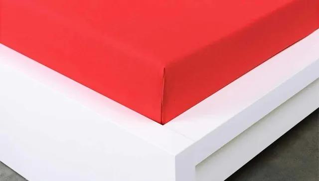 XPOSE ® Jersey prostěradlo jednolůžko - červená 90x200 cm