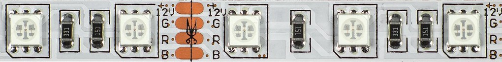 BERGE LED pásik - SMD 5050 - RGB - 5m - 60LED/m - 14,4 W/h - IP20 - s konektorom