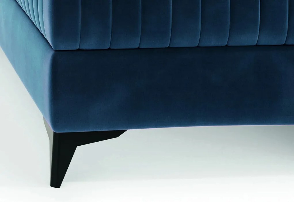 Posteľ Lusaka 180x200 cm, námornická modrá látka