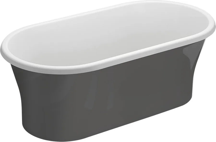 Polimat Akrylátová voľne stojaca vaňa Amona New 150x75 POLIMAT-Rozmery: 150x75, POLIMAT-Farba vane: Biela / mokka lesk