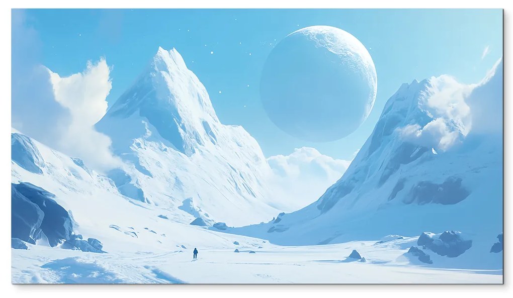 drevko | Obraz Mrazivá krajina pod mesiacom 42 x 75 cm