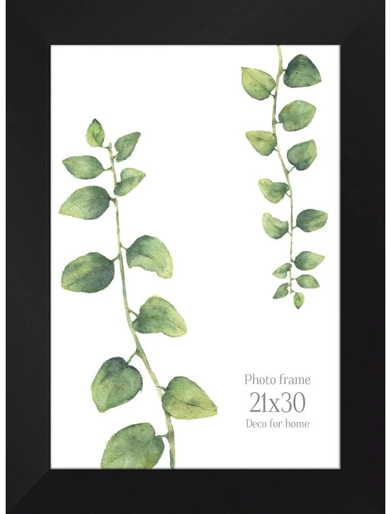 Čierny nástenný rámček Styler Narvik, 27 x 36 cm